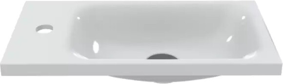 Тумба з раковиною підвісна DEVIT Small 50 см, біла глянцева (063050W) фото 7