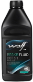 Тормозная жидкость WOLF BRAKE FLUID DOT 5.1, 1 л (8308307)