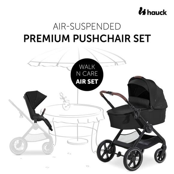 Дитяча коляска 2 в 1 Hauck Walk N Care Air (black) (16547-8) фото 12