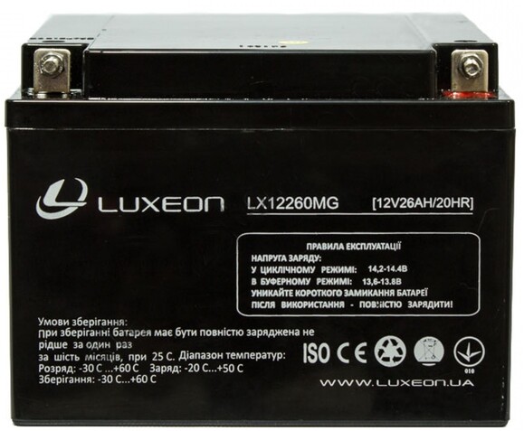 Акумуляторна батарея Luxeon LX12260MG