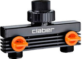 Распределитель Claber 3/4 "В выход 2-х канальный 3/4" Н (81942) блистер