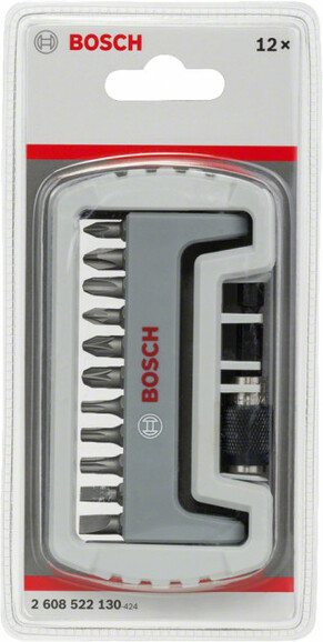 Набор бит Bosch Extra Hard 12 шт. PH/PZ/T/S + быстросменный держатель (2608522130) изображение 3