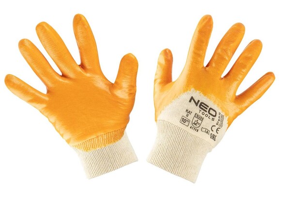 Перчатки Neo Tools рабочие хлопок, частично покрыты нитрилом р.8 (97-631-8)