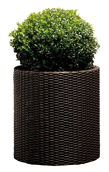 

Горшок для цветов Keter Cylinder Planter L, коричневый (7290103664206)