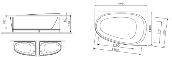 Ванна акриловая AM.PM Like, 170х110 см (W80A-170R110W-A) изображение 2