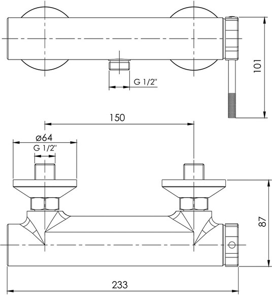 Змішувач для душу Imprese Brenta ZMK081906080, нікель, 35 мм фото 2