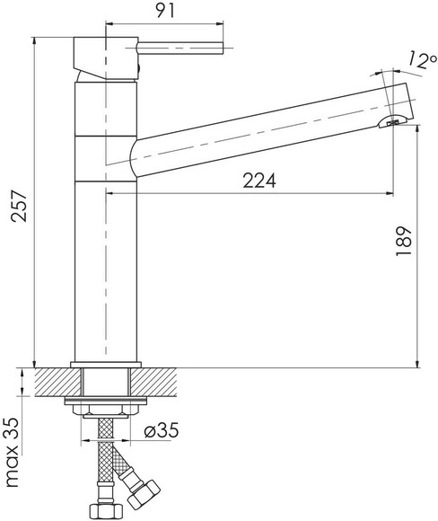 Смеситель для кухни IMPRESE Pivot LSS, сталь, 40 мм (F03408502LS) изображение 3