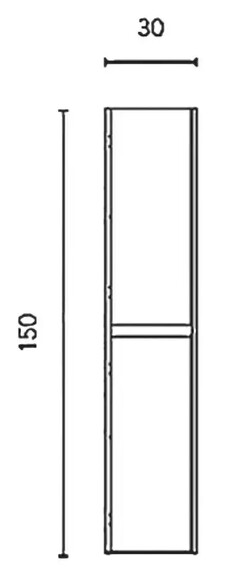 Пенал подвесной ROYO Primera Sansa 30 см, антрацит (125074) изображение 2
