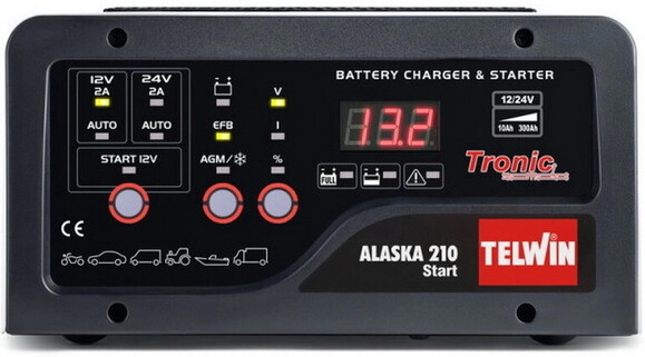 Пуско-зарядний пристрій Telwin ALASKA 210 START, 12-24 В (807579) фото 3
