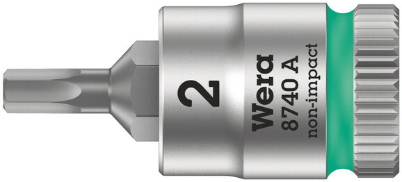 Отверточная головка 8740 A Wera Zyklop, 1/4", 2,0x28,0 мм (05003330001)