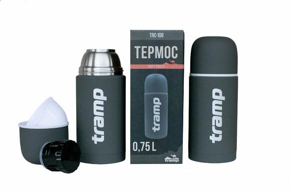 Термос Tramp Soft Touch 0.75 л Серый (TRC-108-grey) изображение 5