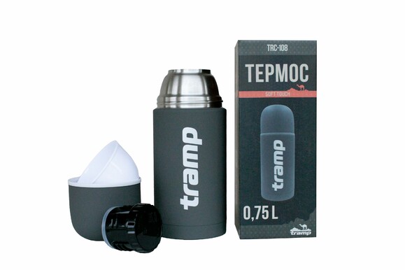 Термос Tramp Soft Touch 0.75 л Серый (TRC-108-grey) изображение 4