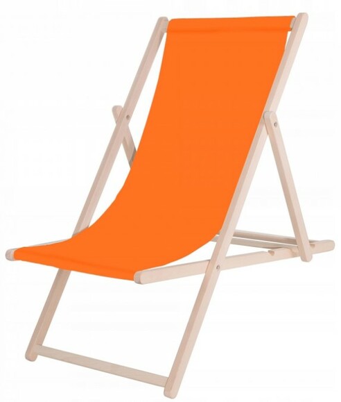 Шезлонг (крісло-лежак) дерев'яний для пляжу, тераси та саду Springos (DC0001 OR)