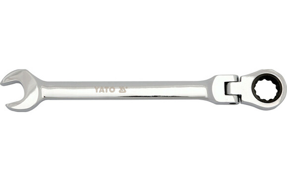 Ключ рожково-накидний з тріскачкою і шарніром Yato 12мм/170мм (YT-1678)