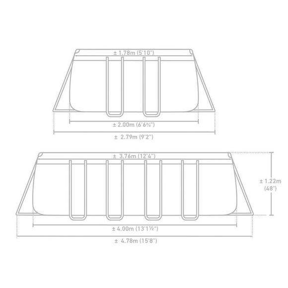 Каркасный бассейн Intex, 400x200x122 см (фильтр-насос 2006 л/час, лестница) (26790) изображение 8