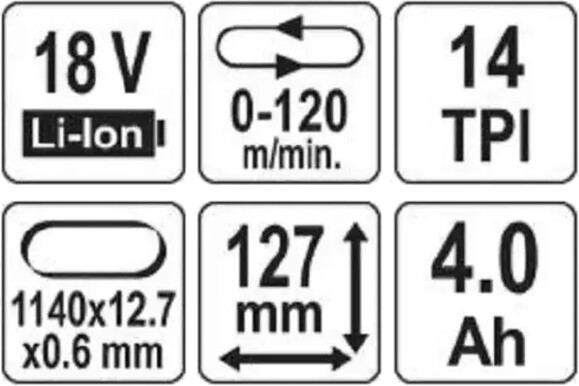 Стрічкова пилка Yato, 18В 4Ач 127х127 мм (YT-82187) фото 9