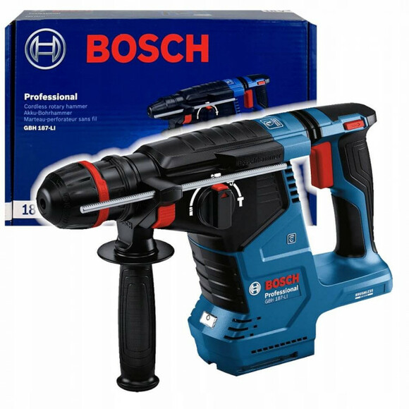 Акумуляторний перфоратор Bosch GBH 187-LI ONE Chuck (0611923120) (без АКБ та ЗП) фото 12