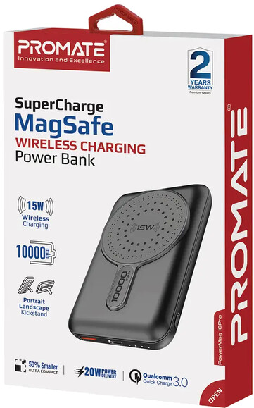 Повербанк Promate PowerMag-10Pro (powermag-10pro.black) изображение 2