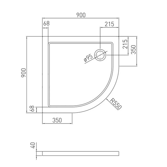 Душевой поддон VOLLE BENITA 90x90x4 см (1017.073090) изображение 3