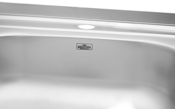 Кухонна мийка накладна Kroner KRP Satin-6060L, 0.6 мм (CV022823) фото 4