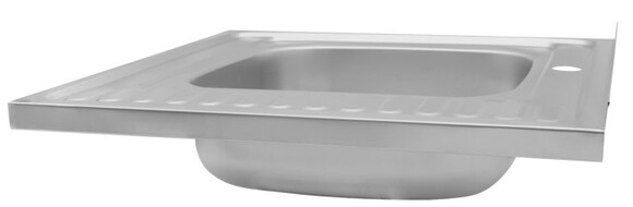 Кухонна мийка накладна Kroner KRP Satin-6060L, 0.6 мм (CV022823) фото 2