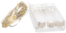Світлодіодна гірлянда-нитка Devilon, 2 м, 20 л, теплий білий, батарейки 3АА, IP20 (720490)