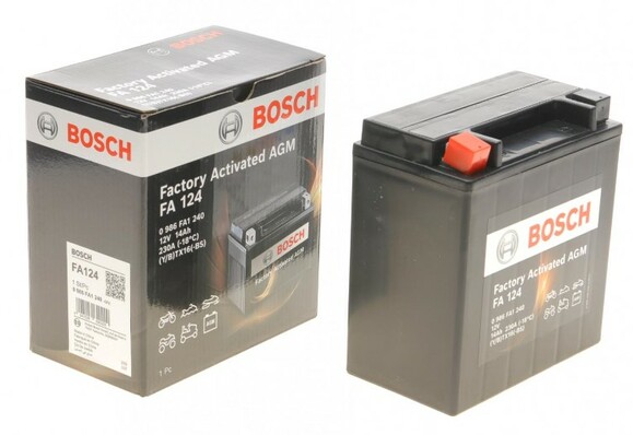 Мото аккумулятор Bosch, 14Ah/230A (0 986 FA1 240) изображение 3