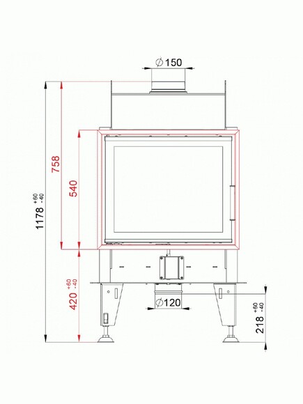 Каминная топка BeFHome DOUBLE 6 N FEEL (000-0002063) изображение 2