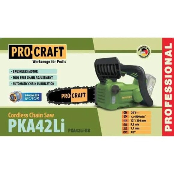 Аккумуляторная цепная пила PROCRAFT PKA-42Li изображение 16