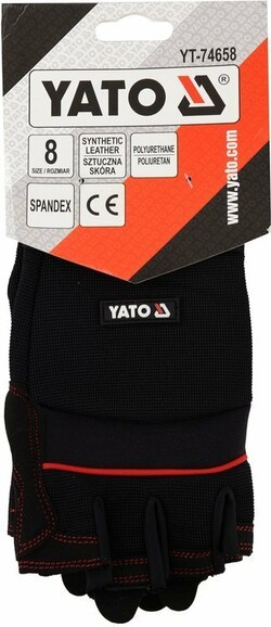 Рукавички Yato YT-74658 розмір 8 "Чорні" фото 3