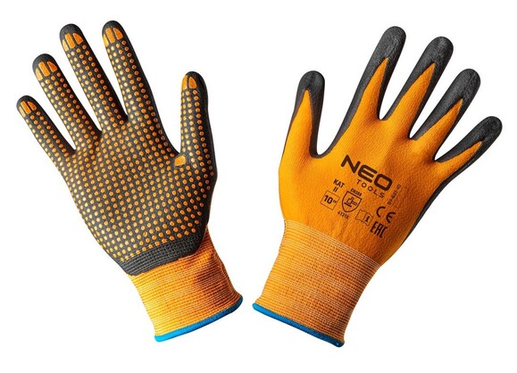 Перчатки Neo Tools рабочие нейлон с нитриловыми точками р.10 (97-621-10)