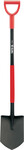 Лопата штикова Yato 5-кутна 285х195мм металічний держак з прогумованою ручкою (YT-86804)