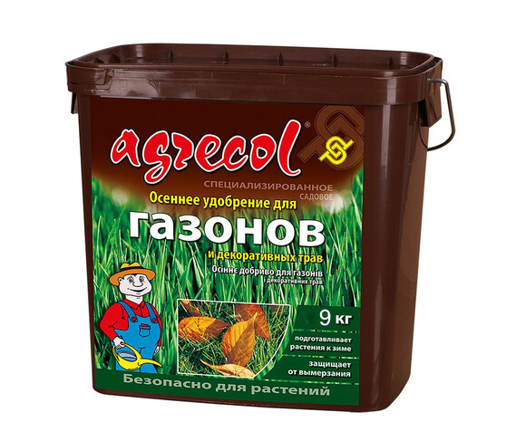 Осеннее удобрение для газонов 0-8-30 9кг Agrecol 30250