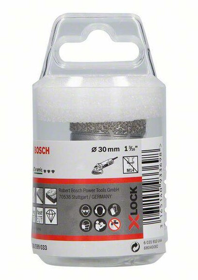 Алмазная коронка Bosch Dry Speed X-LOCK 30 мм (2608599033) изображение 2