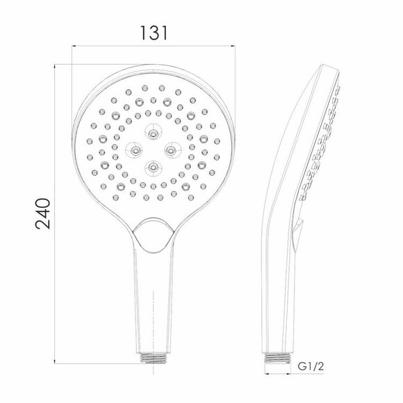 Лейка ручного душа IMPRESE SPR370 (f03600101DR) изображение 2