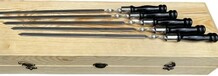 Шампур Mzavod з дерев'яною ручкою, чорний (Sh3-4)