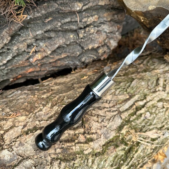 Шампур Mzavod з дерев'яною ручкою, чорний (Sh3-4) фото 2