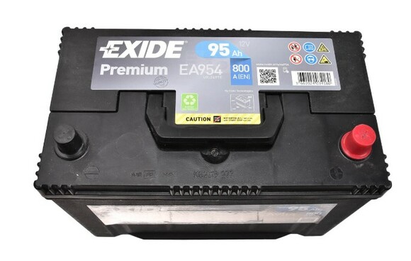 Акумулятор EXIDE EA954 Premium, 95Ah/800A фото 2