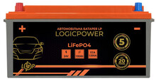 Автомобільний акумулятор Logicpower LiFePO4 BMS 1200 А, 25.6В, 100 Аг (24772)