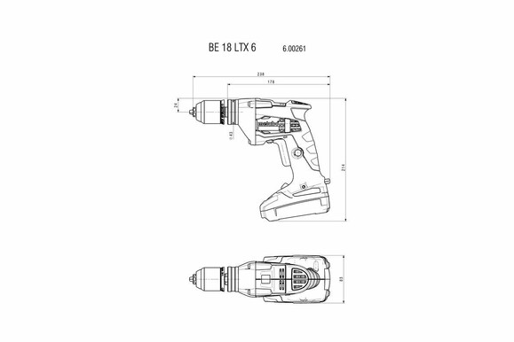Аккумуляторная ударная дрель Metabo BE 18 LTX 6 (600261840) (без аккумулятора и ЗУ) изображение 2