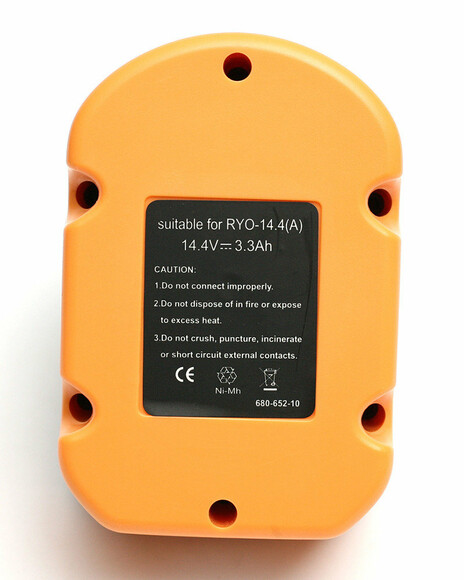 Акумулятор PowerPlant для шурупокрутів та електроінструментів RYOBI GD-RYO-14.4 (A), 14.4 V, 3.3 Ah, NIMH (DV00PT0045) фото 3