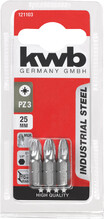 Бита KWB из индустриальной стали PZ3 25 мм 3 шт (121103)