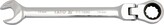 Ключ рожково-накидний з тріскачкою і шарніром Yato 14мм/185мм (YT-1680)