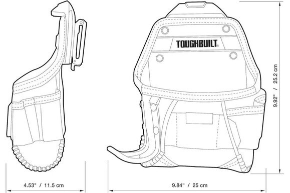 Строительная поясная сумка для молотка ToughBuilt ClipTech (TB-CT-24) изображение 8