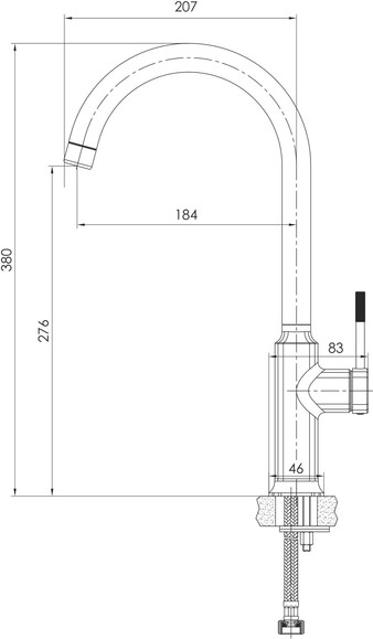 Смеситель для кухни IMPRESE Brenta, хром, 25 мм (ZMK071901150) изображение 2