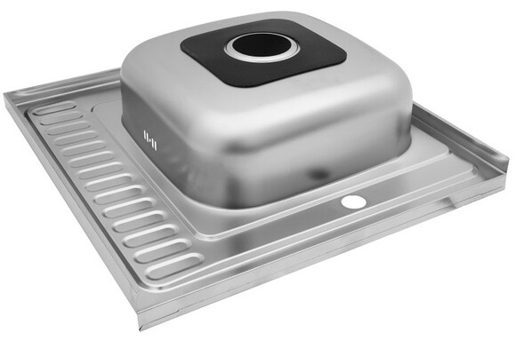 Кухонна мийка накладна Kroner KRP Satin-6060R, 0.6 мм (CV022824) фото 4
