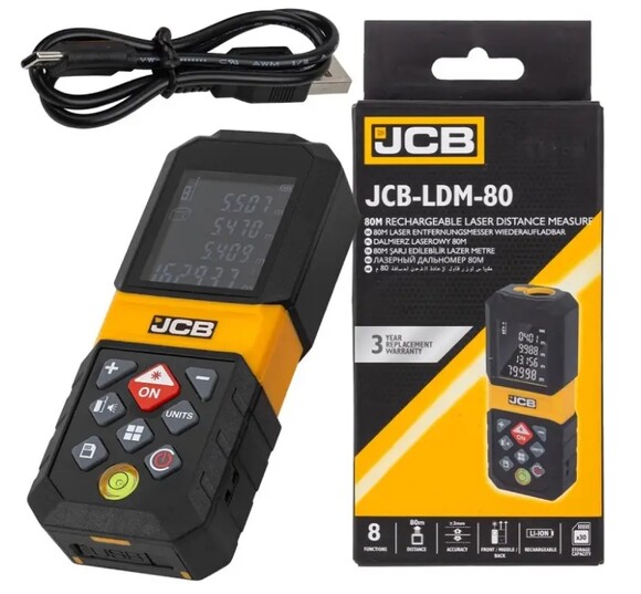 Лазерный дальномер JCB Tools JCB-LDM-80 изображение 4