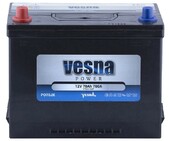 Аккумулятор Vesna 6 CT-70-L Power JIS, 70 Aч, 12 В (415370)