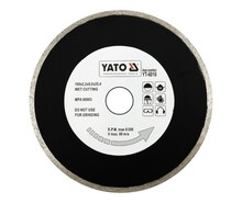Диск алмазний YATO суцільний 180x8,0x25,4 мм (YT-6016)