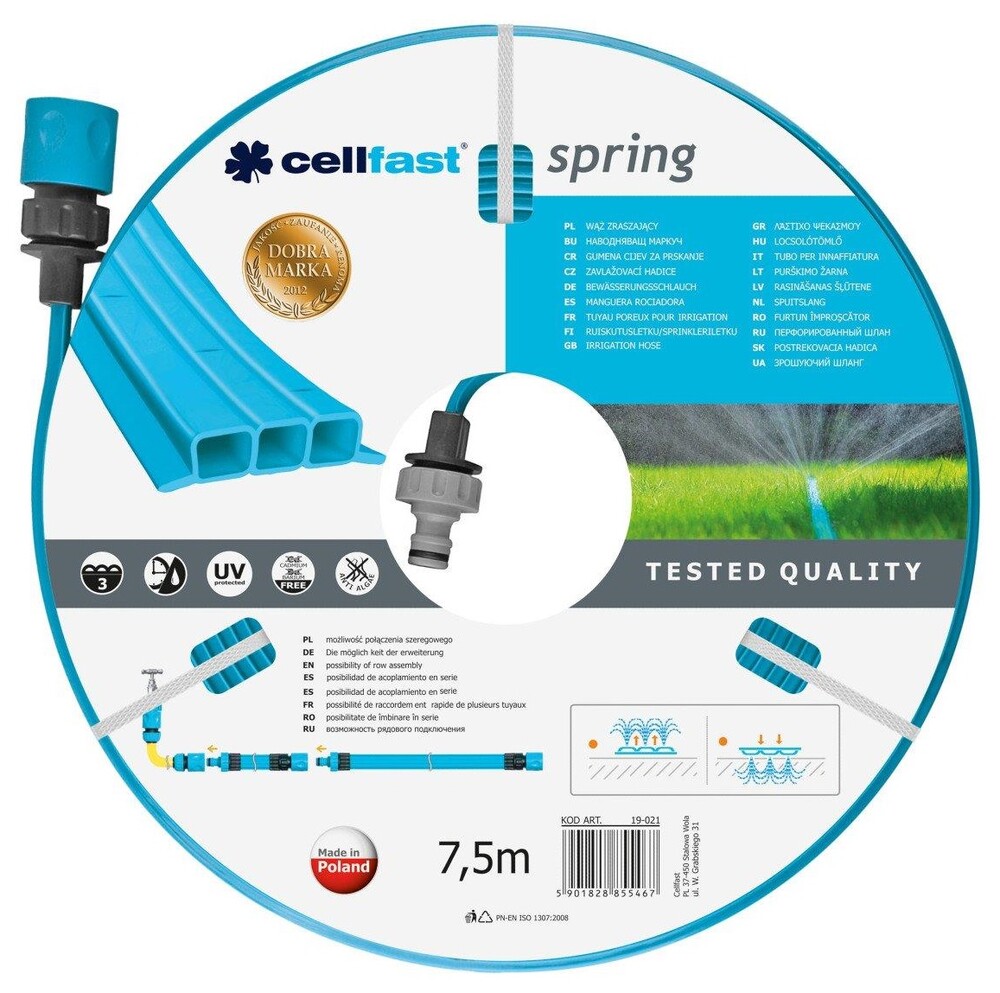 

Шланг оросительный перфорированный Cellfast SPRING 7.5 м (19-021)